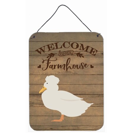 Carolines Treasures 12 x 16 in. Crested Duck Welcome Wall or Door Hanging Prints CK6801DS1216